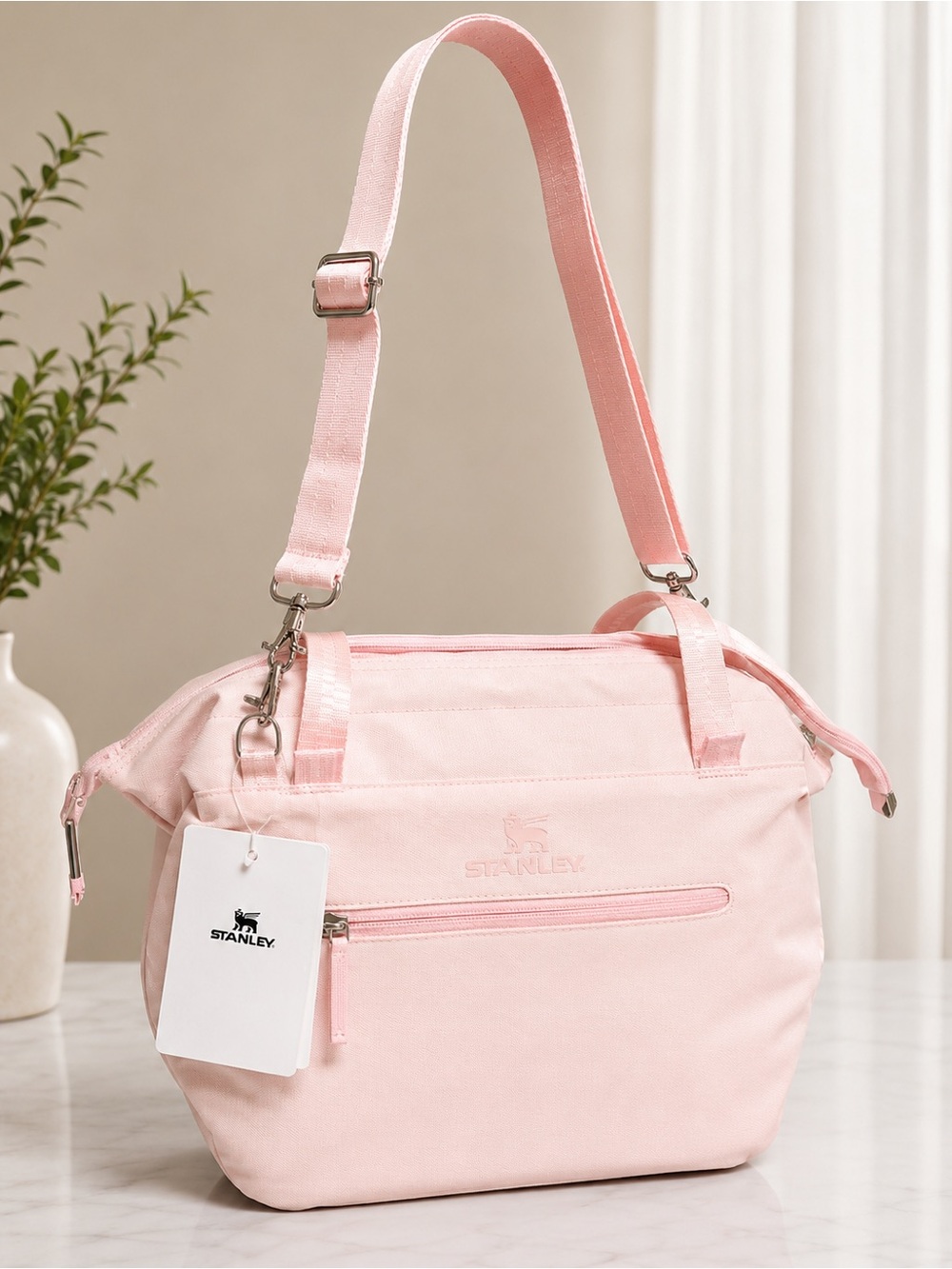 Stanley Blush Pink Canvas Tote with Adjustable Strap